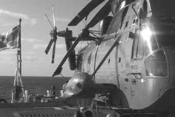Sea King On the Back of a Frigate