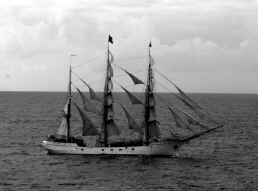 The Dutch Tall Ship, the Europa. She'll be at the Tall Ships 2000 Celebration in Halifax!