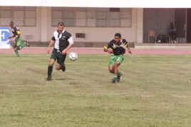 Dave playing the Mauritanian military soccer team