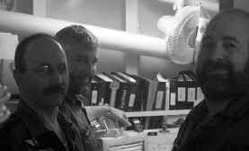 Paul, Dave, and Marcel, looking a tad suspicious...