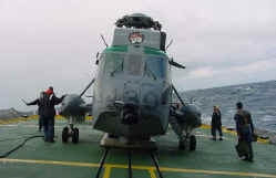 Barry walking out to the Helo... ahh just another day at the office!