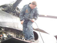Neil pressurizes the rotor blades