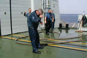 A soaked Sarge