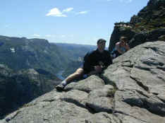 Rock gets a hero shot. Pulpit Rock in the background