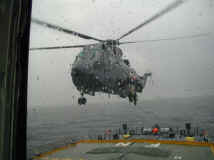 Taking off in the rain