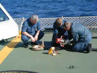 preparing the fuelling hose