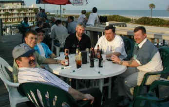 After - Chief, Roch, Peewee, Dave, Bucky, and Rob enjoying a cold one in Cocoa Beach