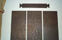 Bronzed record of all the Archbishops of Trier, since 200 AD!